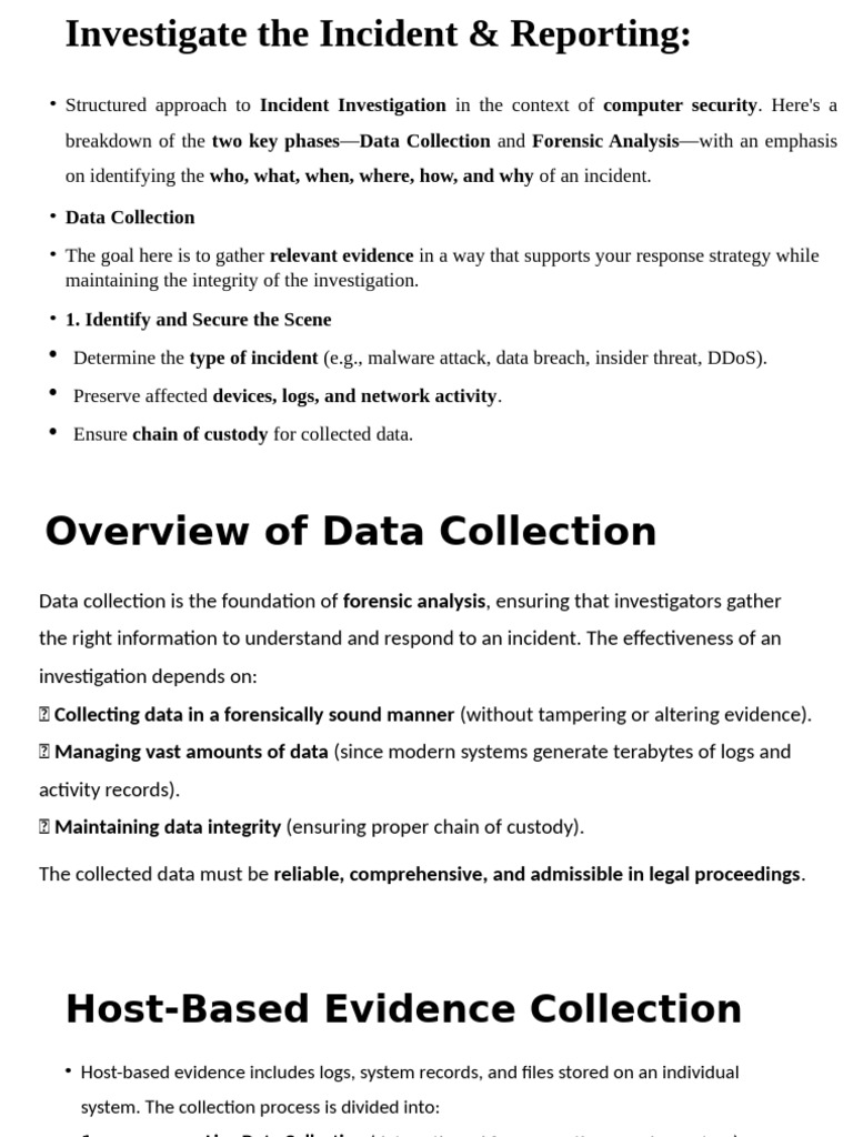 Forensic Data Collection in Investigations | PDF | Computer Forensics ...