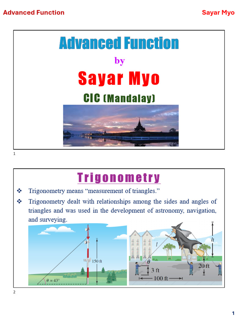 Trigonometry: Functions and Identities | PDF | Trigonometric Functions ...