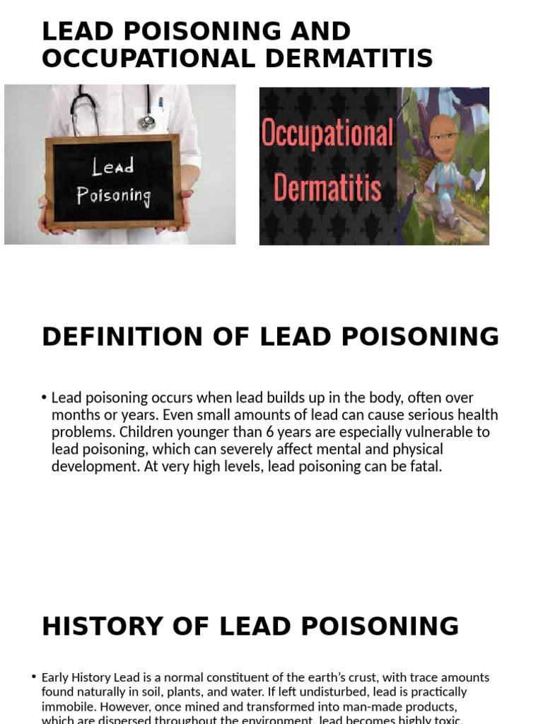 Lead Poisoning and Occupational Dermatitis | PDF | Dermatitis | Lead