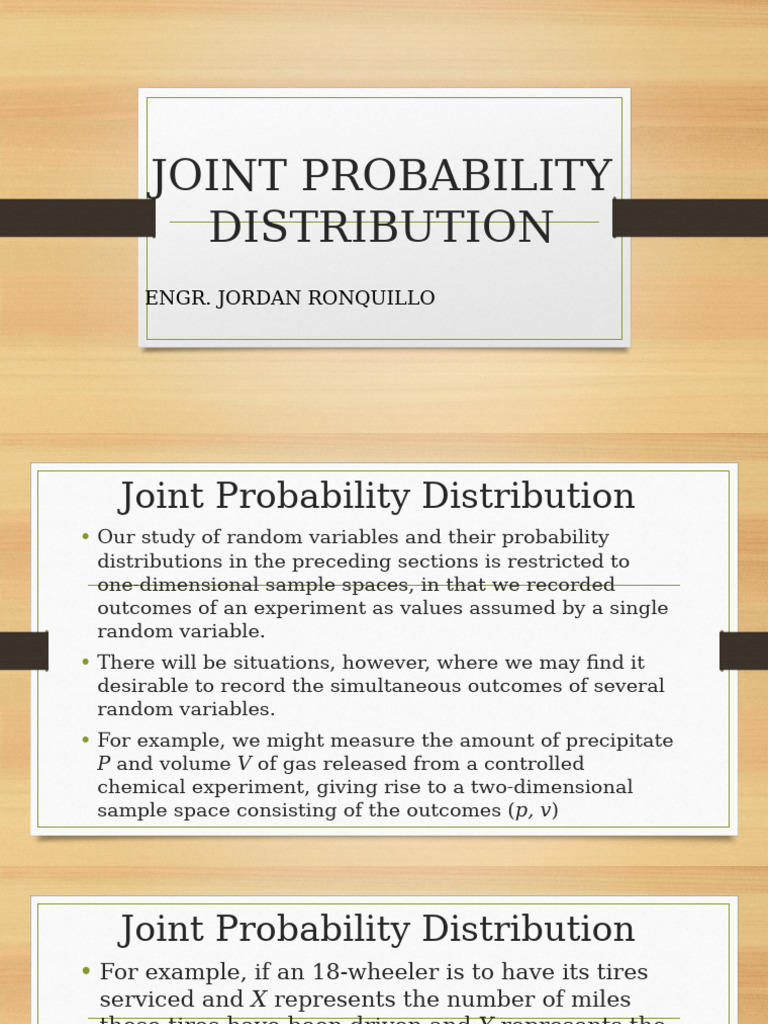 Joint Probability Distribution | PDF