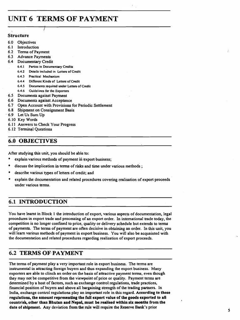 Understanding Export Payment Terms | PDF | Letter Of Credit | Economies