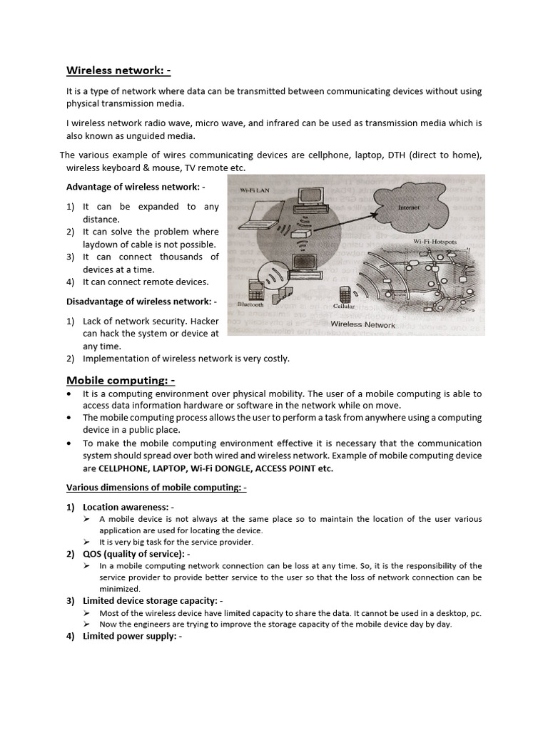 5th-Sem Cse Mobile-Computing SM | PDF | Modulation | Cellular Network
