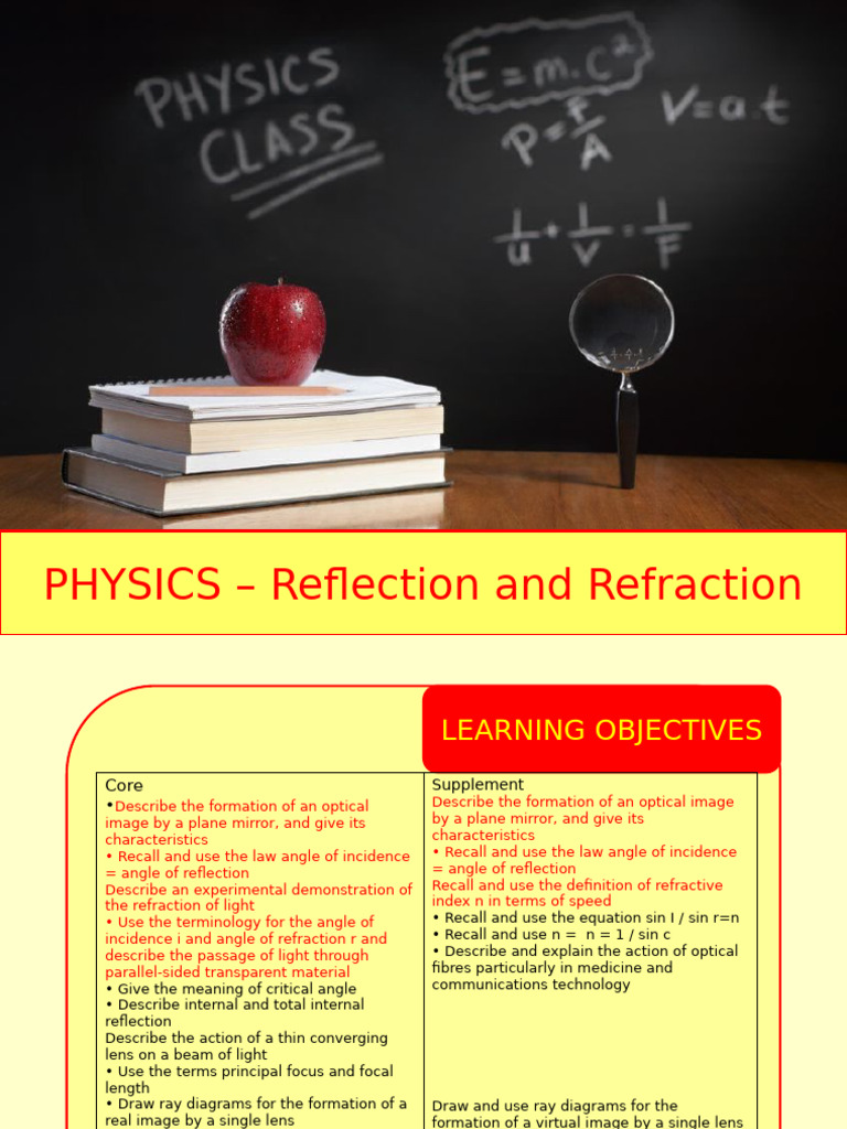 Physics 18 - Reflection and Refraction | PDF | Refraction | Reflection ...