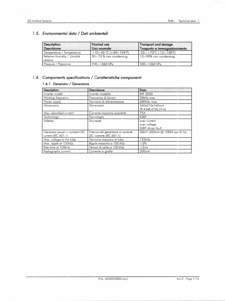 Spesifikasi X Ray Mobile | PDF