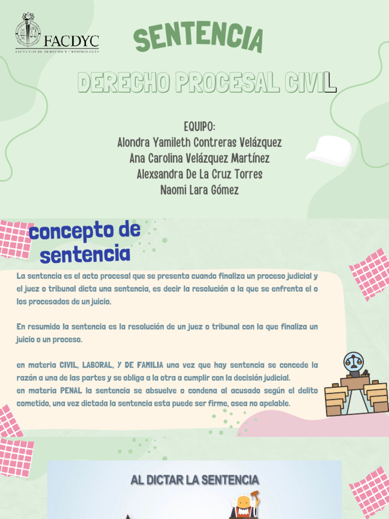 Tipos y requisitos de sentencias judiciales | PDF | Res Judicata | Ley ...
