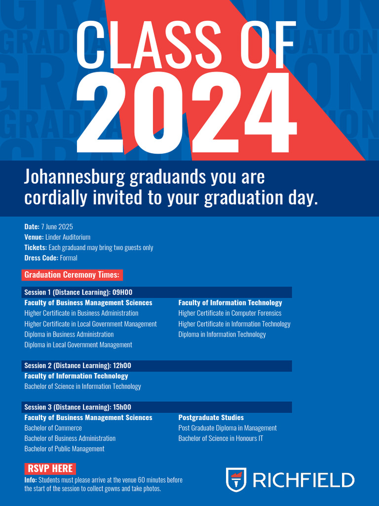 Richfield College Graduation 2024 Details | PDF