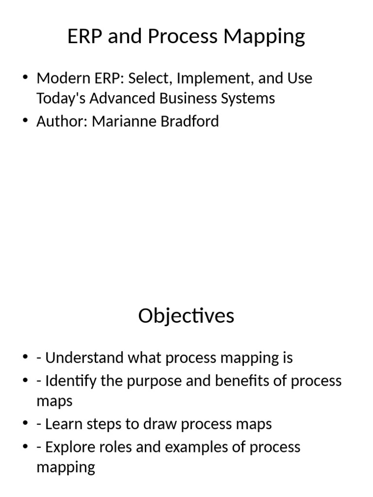 ERP and Process Mapping Chapter4 | PDF
