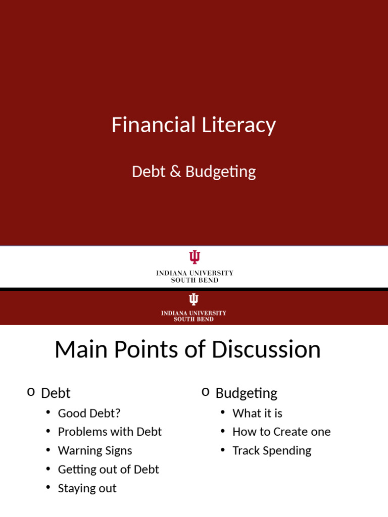 Financial Literacy One | PDF | Debt | Budget