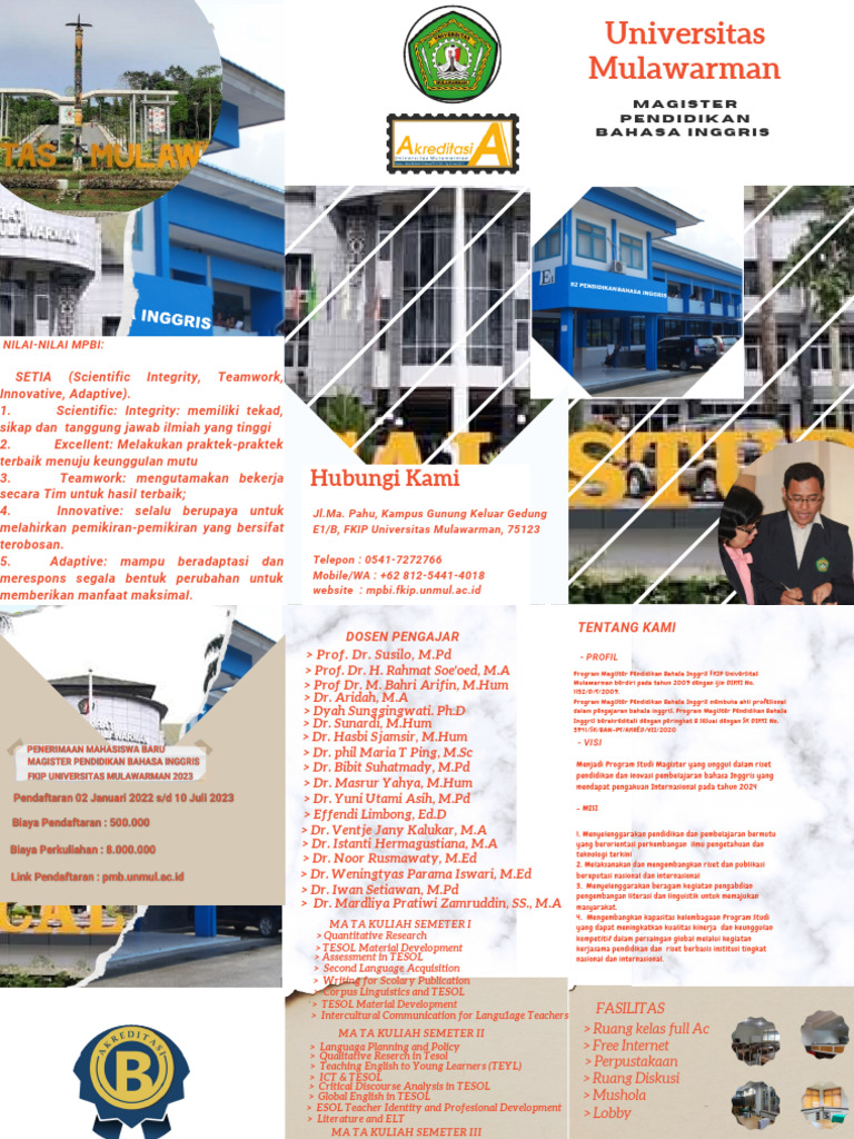 Program Magister Pendidikan Bahasa Inggris Unmul | PDF
