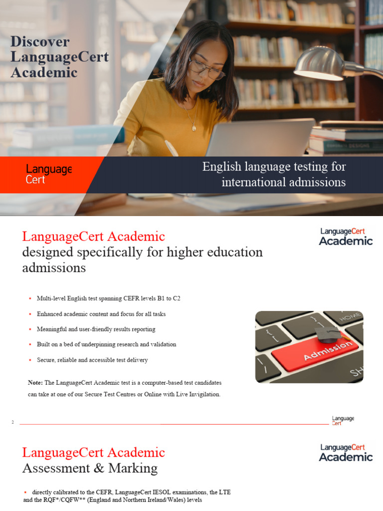 Discover Languagecert Academic: English Language Testing For ...