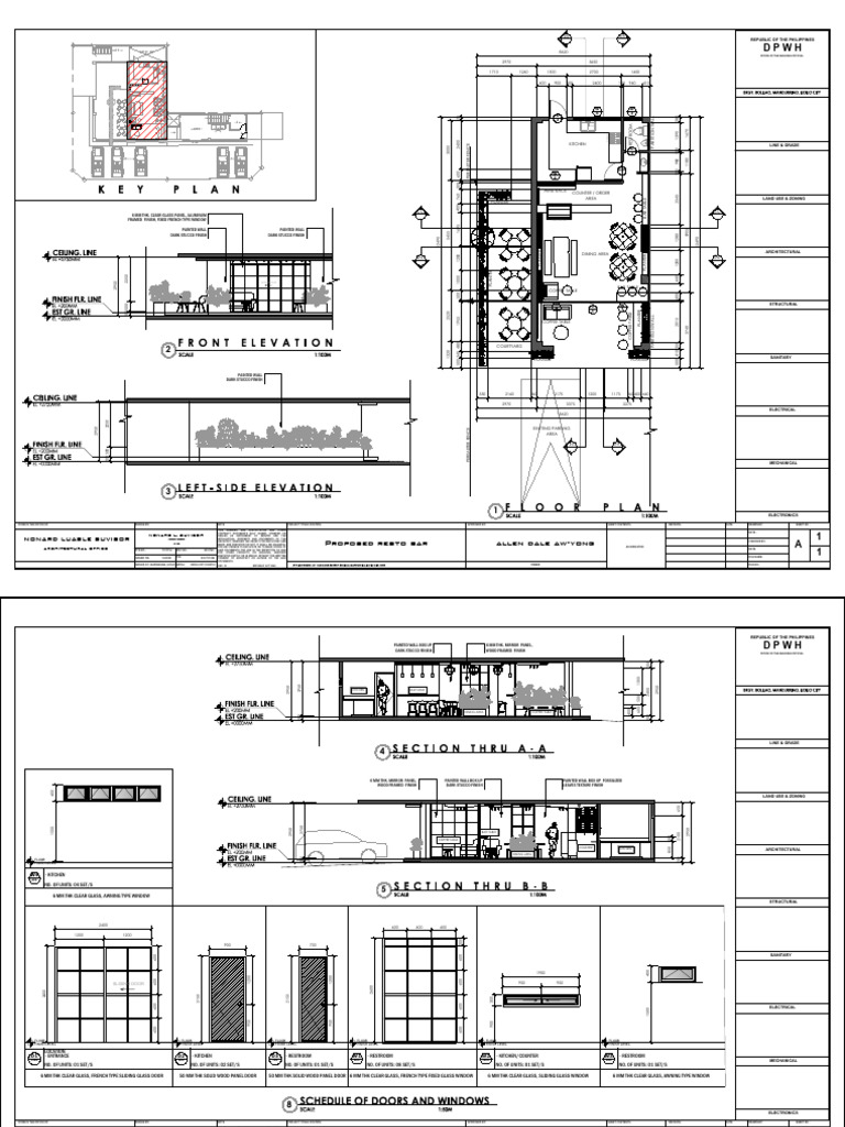 Proposed Resto Bar Design in Iloilo | PDF | Wall | Architectural Design
