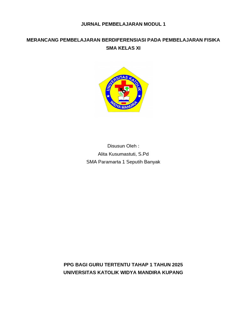 Jurnal Pembelajaran Modul 1 | PDF