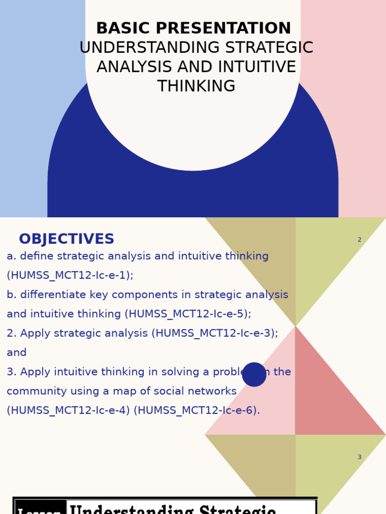 Strategic Analysis and Intuitive Thinking | PDF | Analysis | Thought