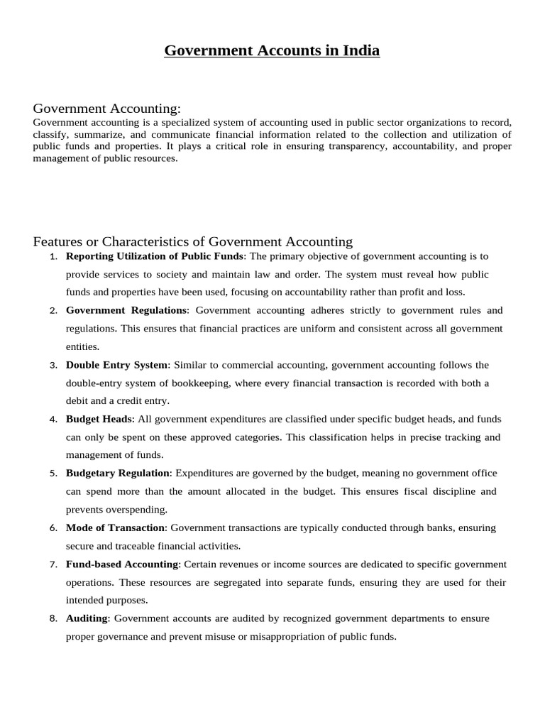 U4.Government Accounts in Indiadocx | PDF | Audit | Government Spending