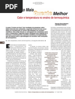 Calor e Temperatura No Ensino de Termoquimica