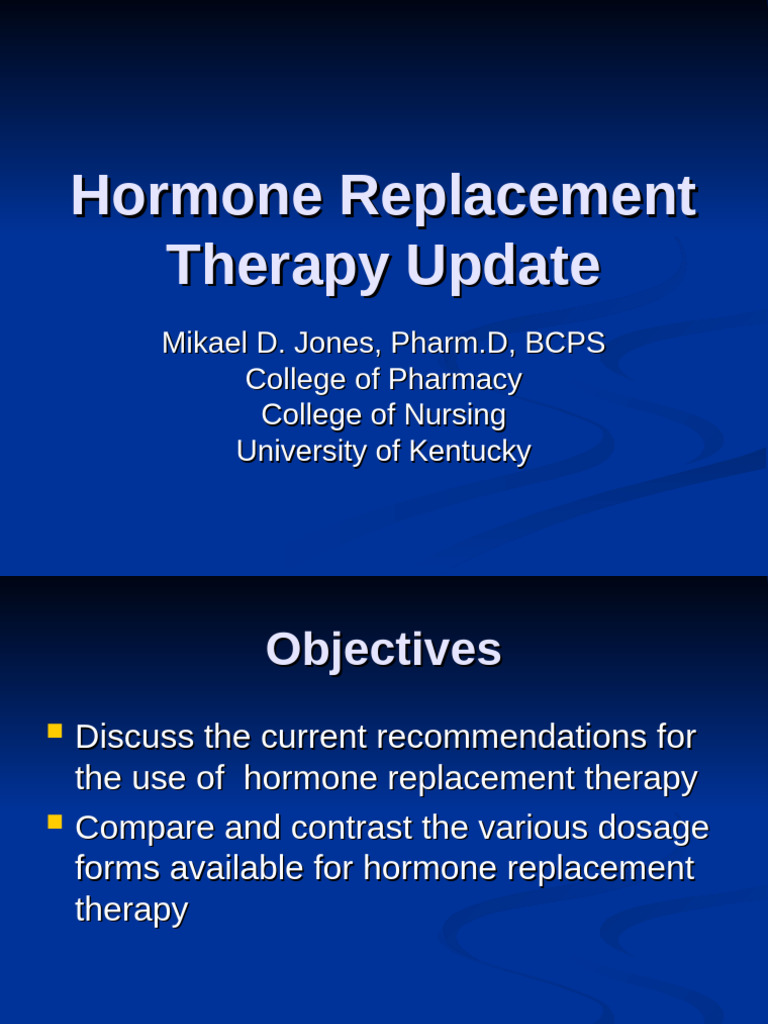 Hormone Replacement Therapy Overview | PDF | Hormone Replacement ...