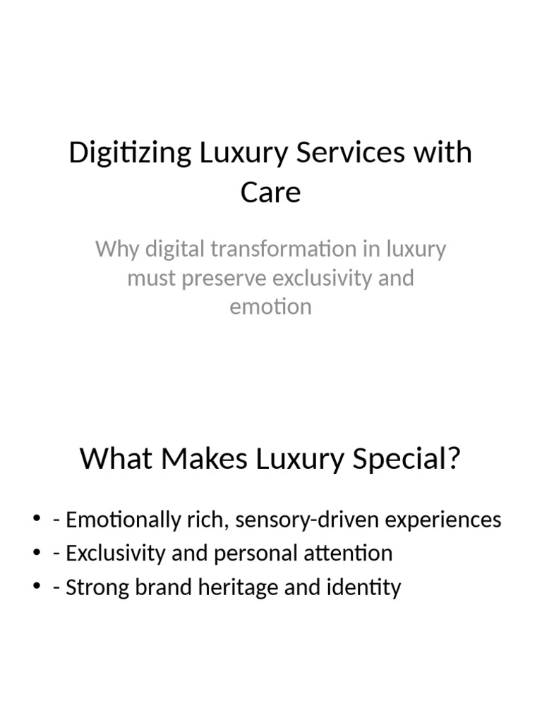 Preserving Luxury in Digital Transformation | PDF