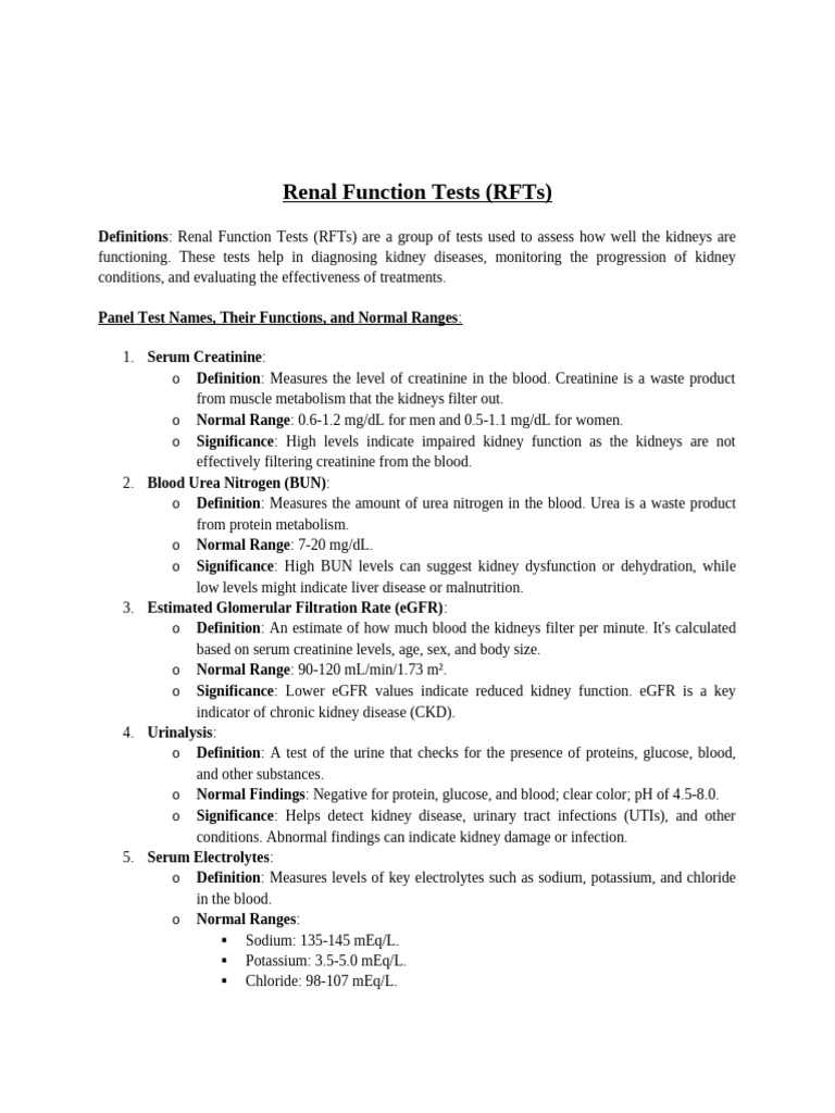 Comprehensive Guide to Renal and Liver Tests | PDF | Prediabetes ...