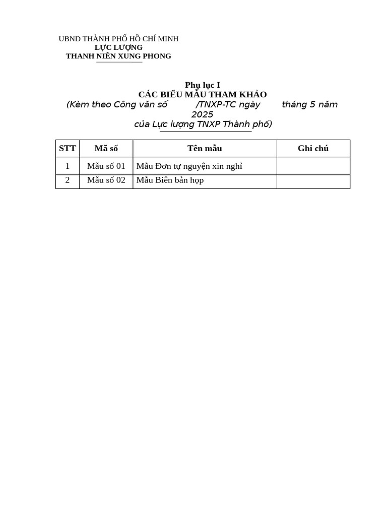 2.1. Phu Luc I Cac Mau Tham Khao | PDF