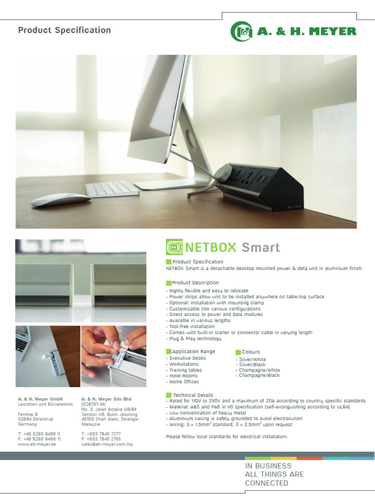 NETBOX Smart Power & Data Unit | PDF | Electrical Wiring | Electrical ...