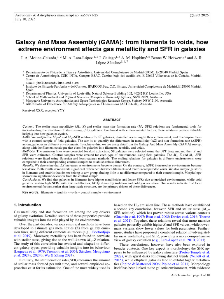 Galaxy and Mass Assembly (GAMA) | PDF | Errors And Residuals | Least ...