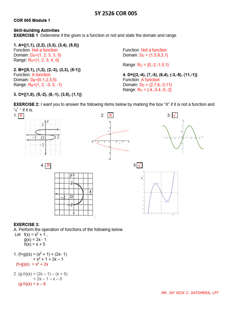 Function Analysis and Operations | PDF