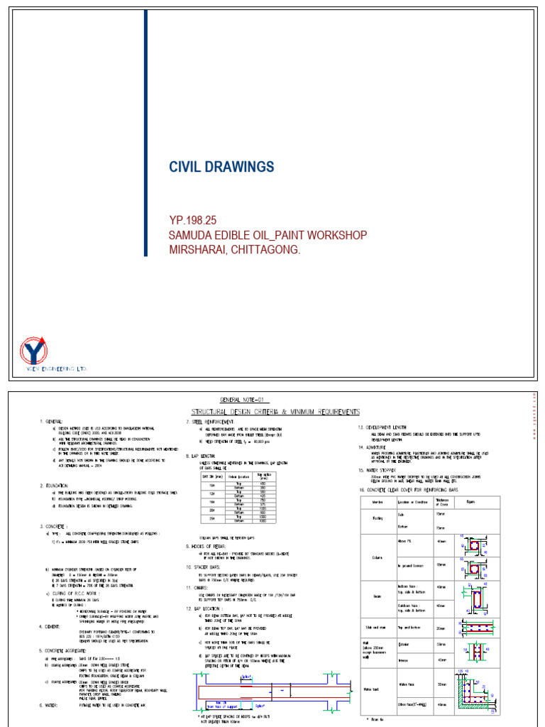 Civil Drawings for Samuda Oil Workshop | PDF | Building Technology ...