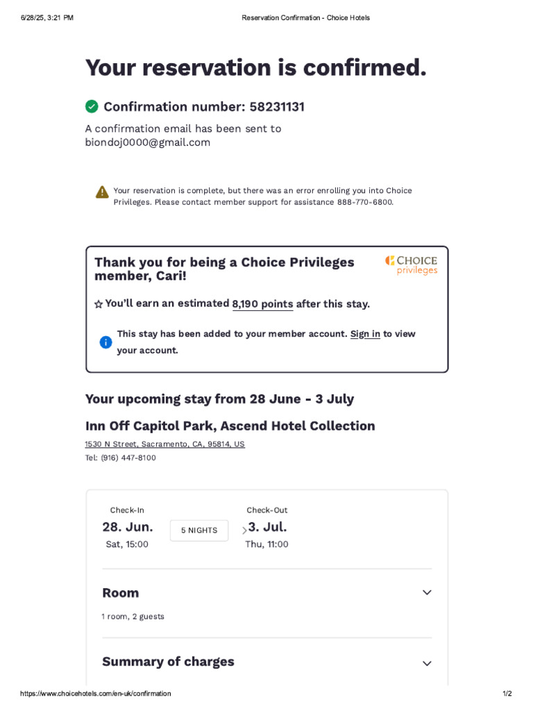 Choice Hotels Reservation Guide | PDF