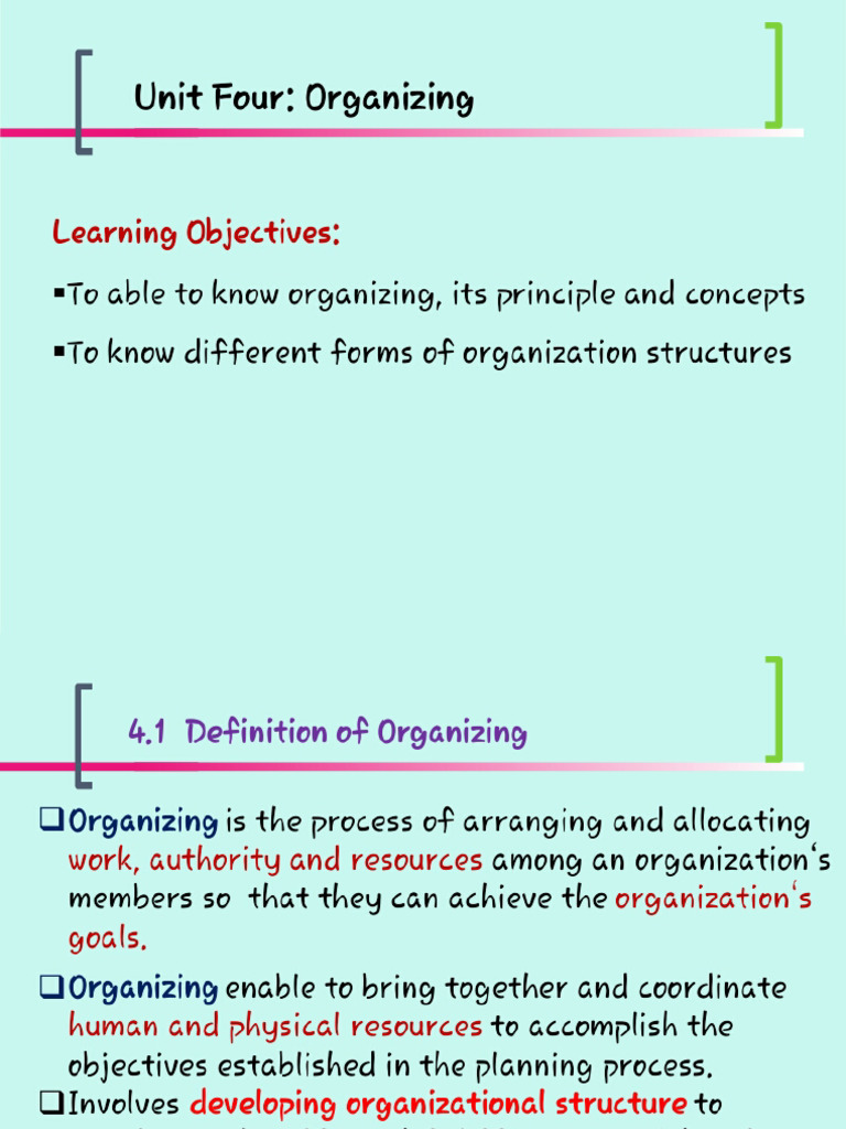 Chapter Four Organizing-1 | PDF