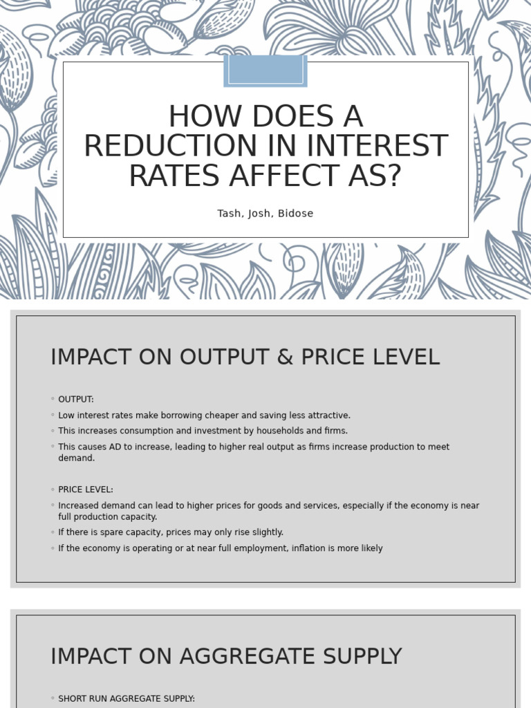Impact of Interest Rate Reduction on Economy | PDF