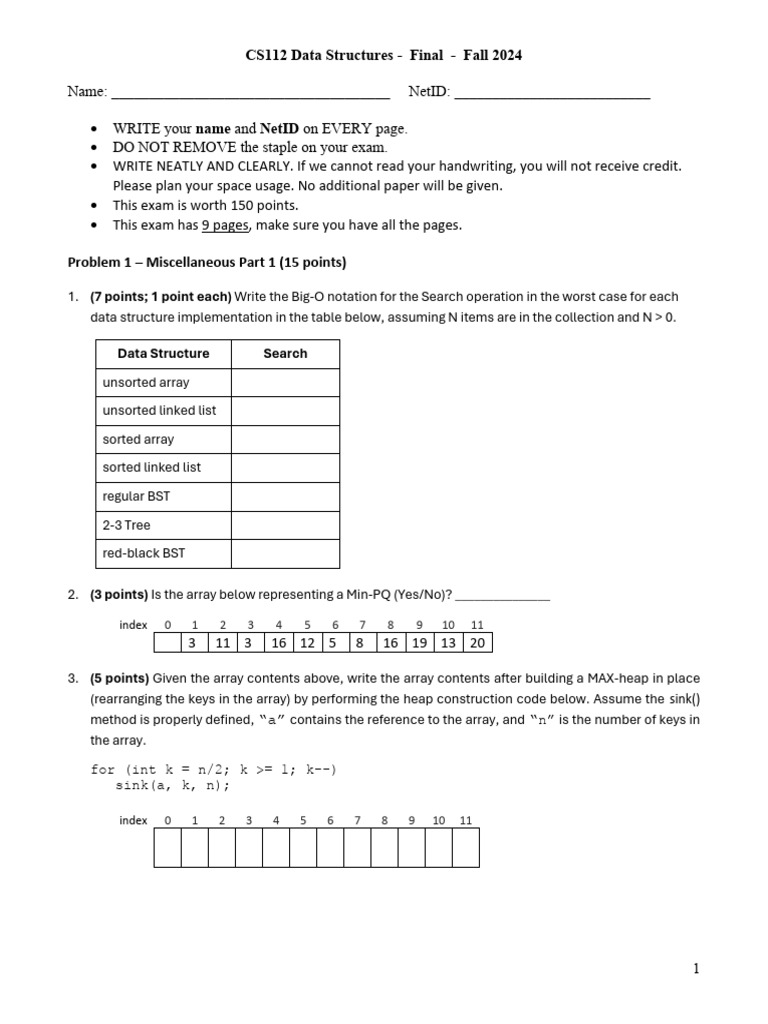 F24 CS112 Final Regular | PDF | Vertex (Graph Theory) | Discrete ...
