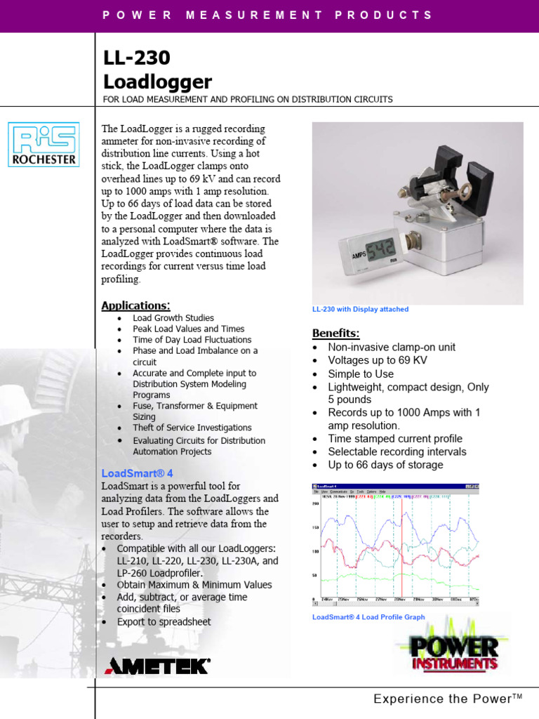 LoadLogger LL-230: Non-Invasive Load Measurement | PDF | Electric Power ...
