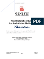 AudioCodes-Genesys SIP Server Ver 8 GW Install