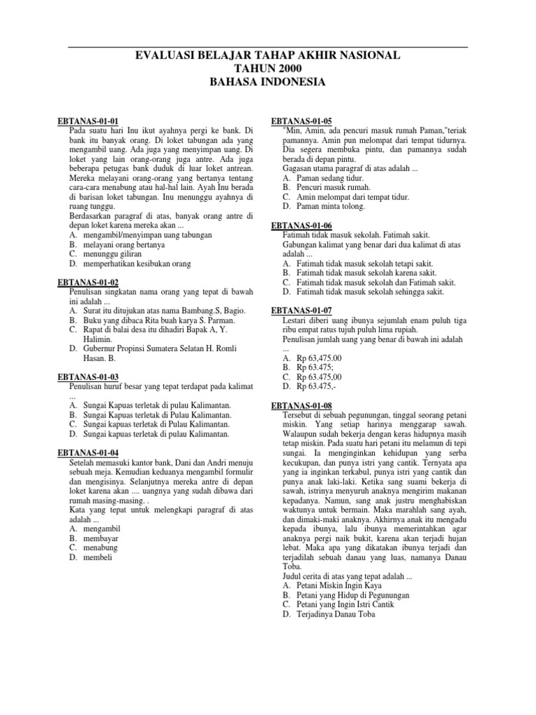 EBTANAS 2000 2007 SMP