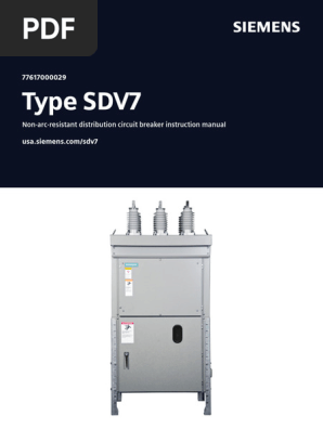 SDV7 Non-Arc-Resistant Breaker Manual | PDF | High Voltage