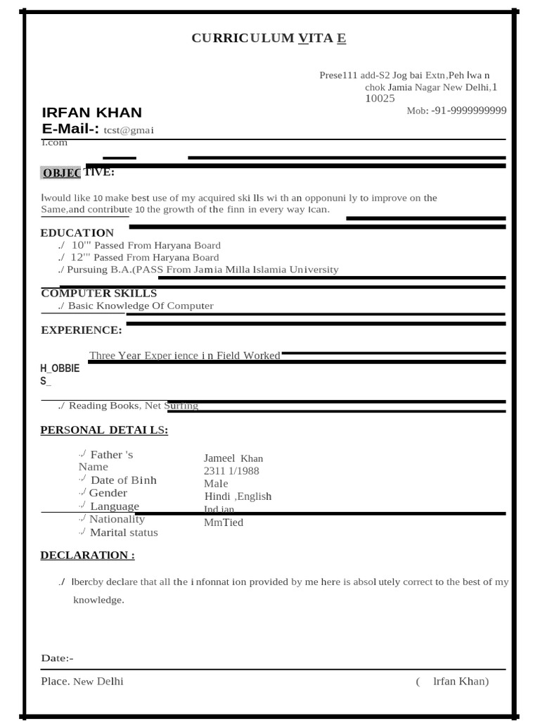 Delivery Boy Resume Samples File - 1