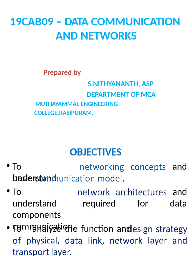 Data Communication and Networks Overview | PDF | Network Topology ...