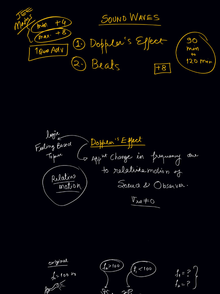 Doppler Effects & Beats Notes | PDF