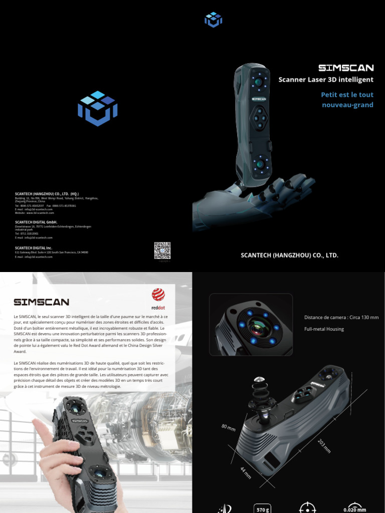 Scantech Simscan - Technical Data Sheet (French) | PDF | Scanner ...