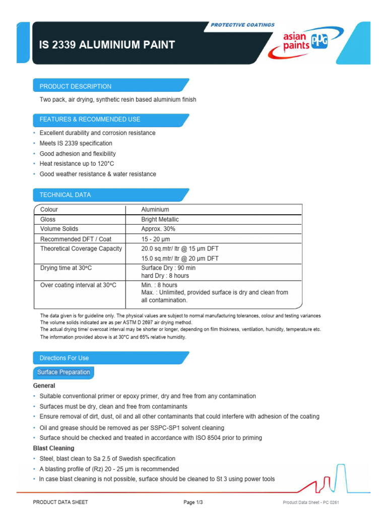 IS 2339 Aluminium Paint Overview | PDF | Paint | Coating