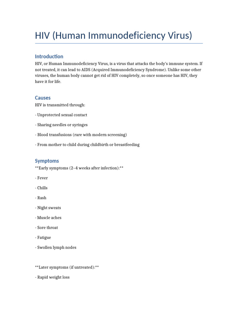 HIV Information | PDF