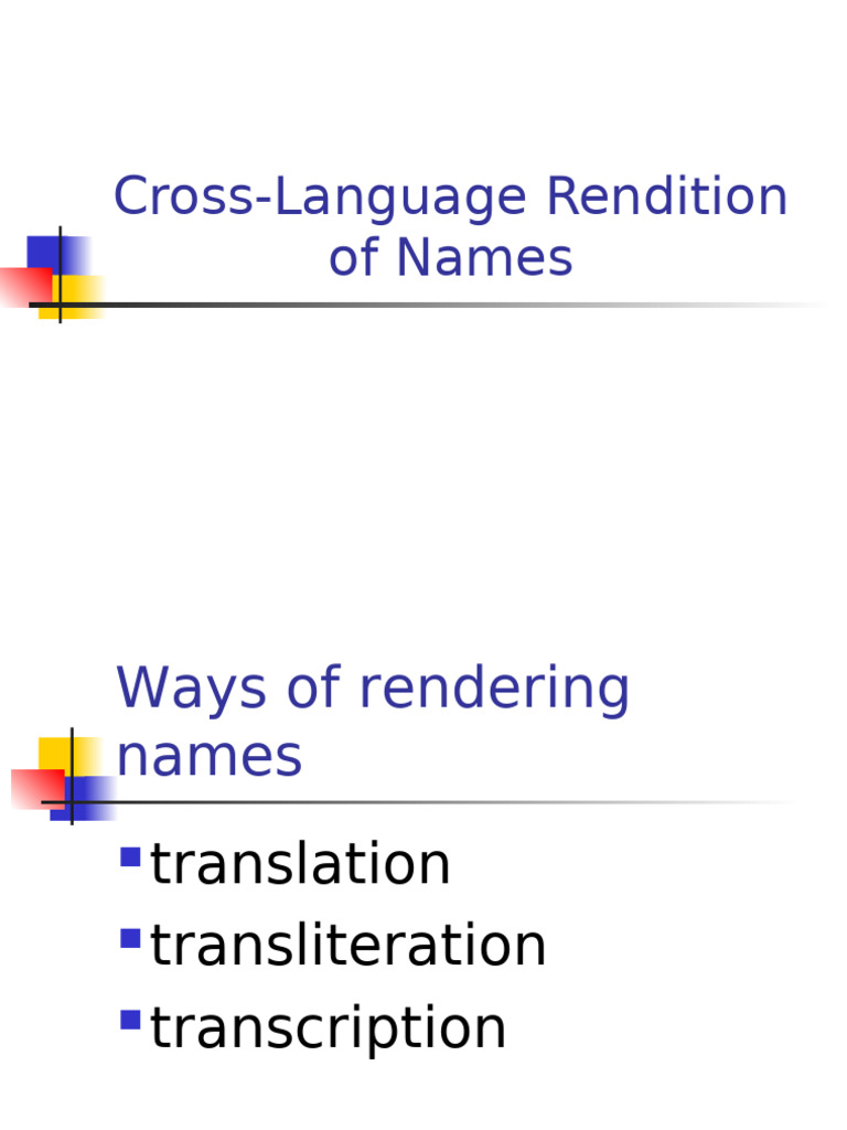 7 BG Transcription of ENG Names | PDF