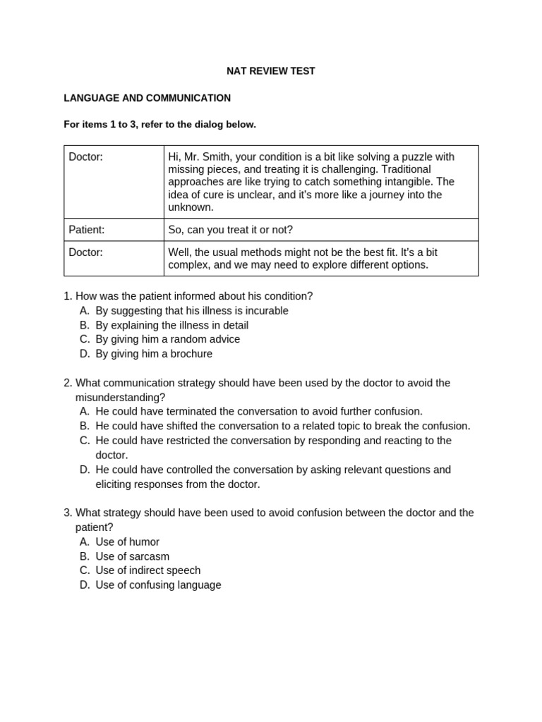 Language and Communication Review Test | PDF | Electronic Cigarette ...