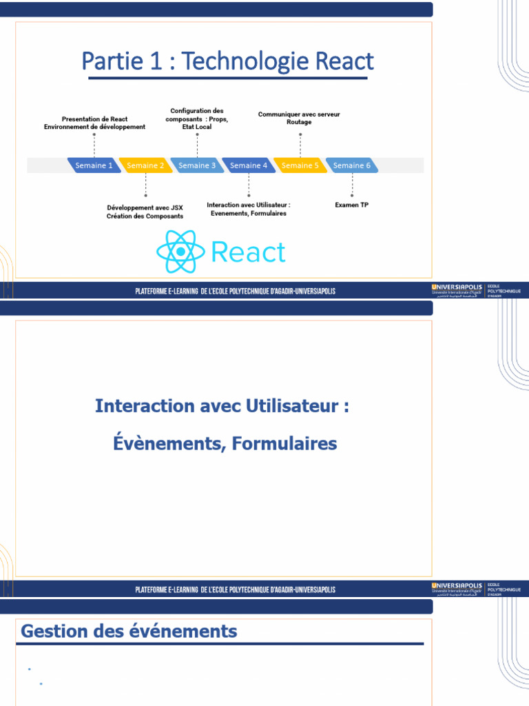 Introduction au développement React | PDF | Internet | Internet et Web