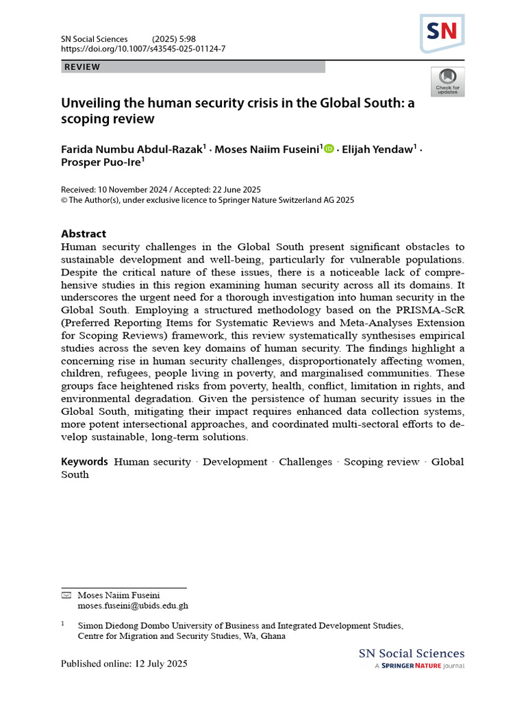 Unveiling The Human Security Crisis in The Global South | PDF | Human ...