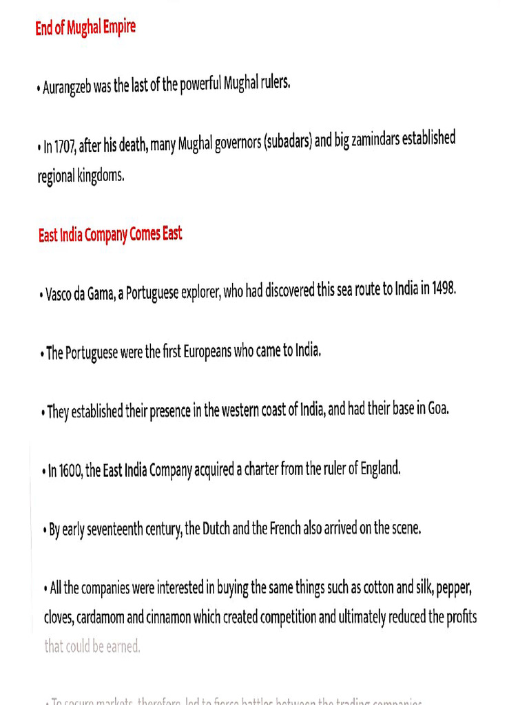 CH - 2 History Notes (From Trade To Territory) and Questions-Answers | PDF