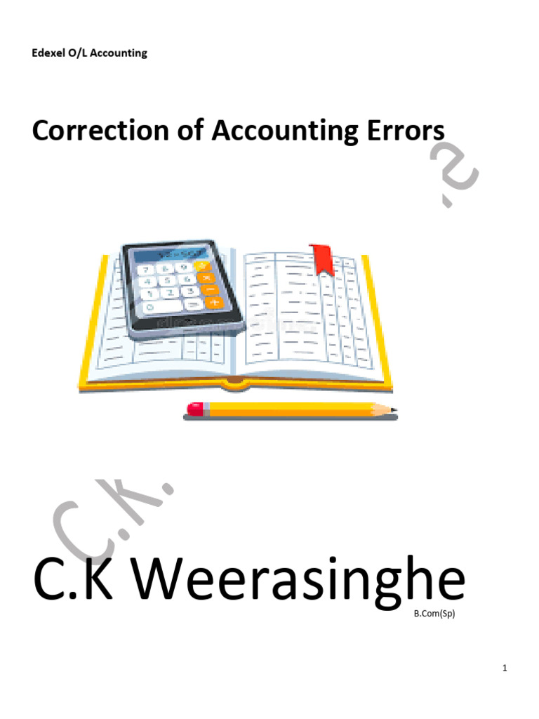 Correcting Accounting Errors Guide | PDF | Debits And Credits | Business