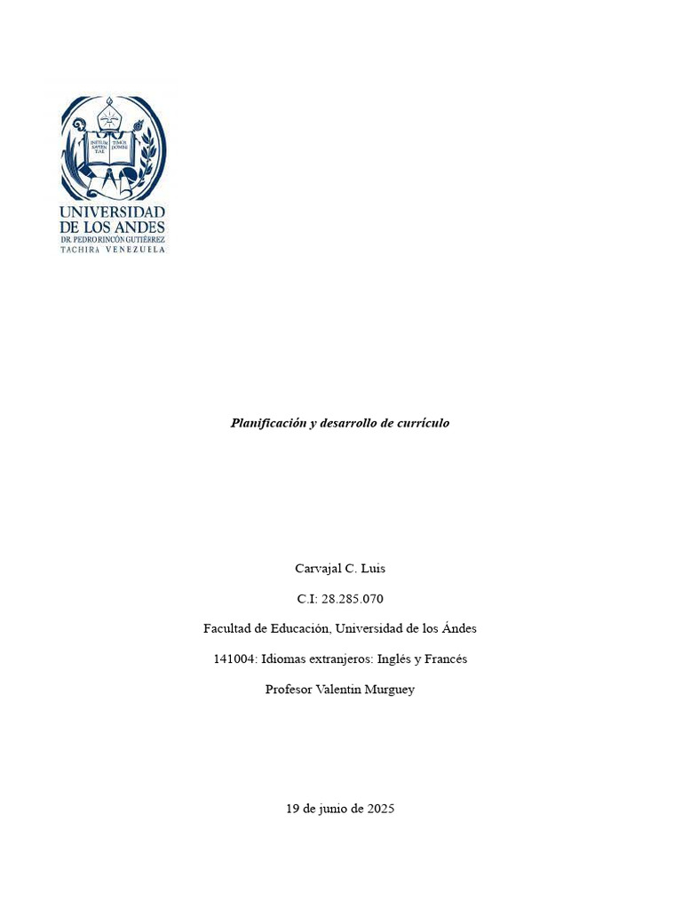 Planificación Curricular en Educación | PDF | Plan de estudios ...