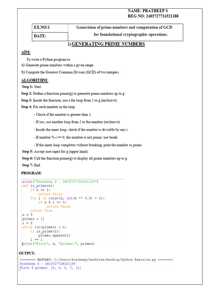 Finding Coprime Numbers in Python | PDF | Prime Number | Arithmetic