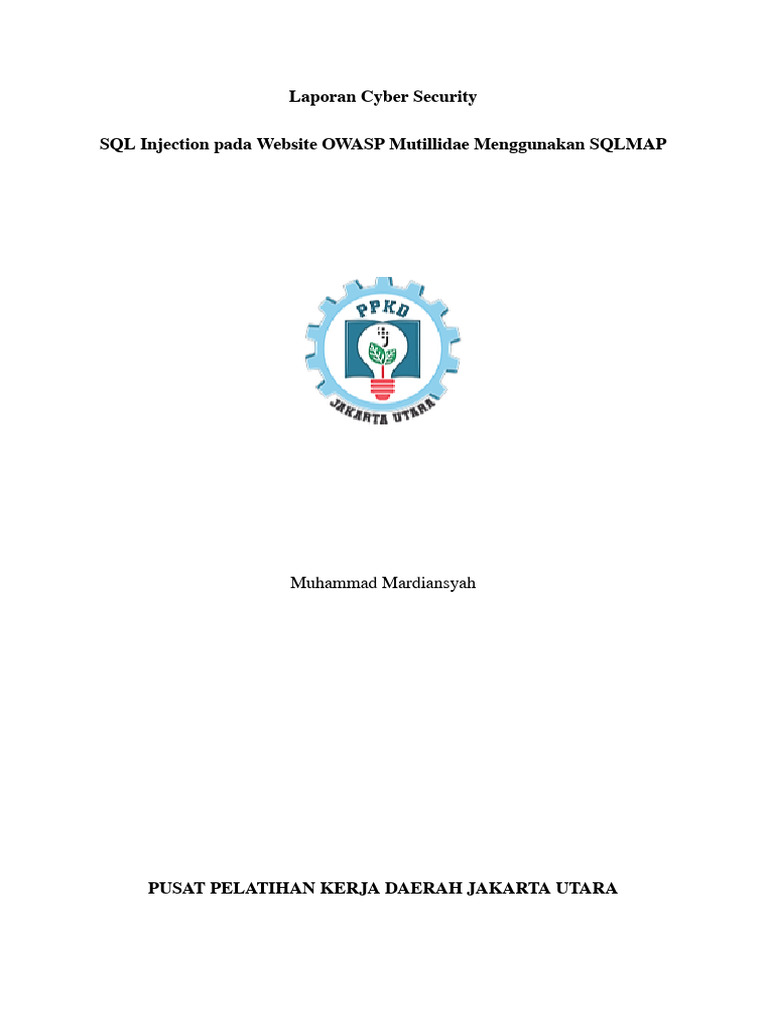 Pengujian SQL Injection pada Mutillidae | PDF